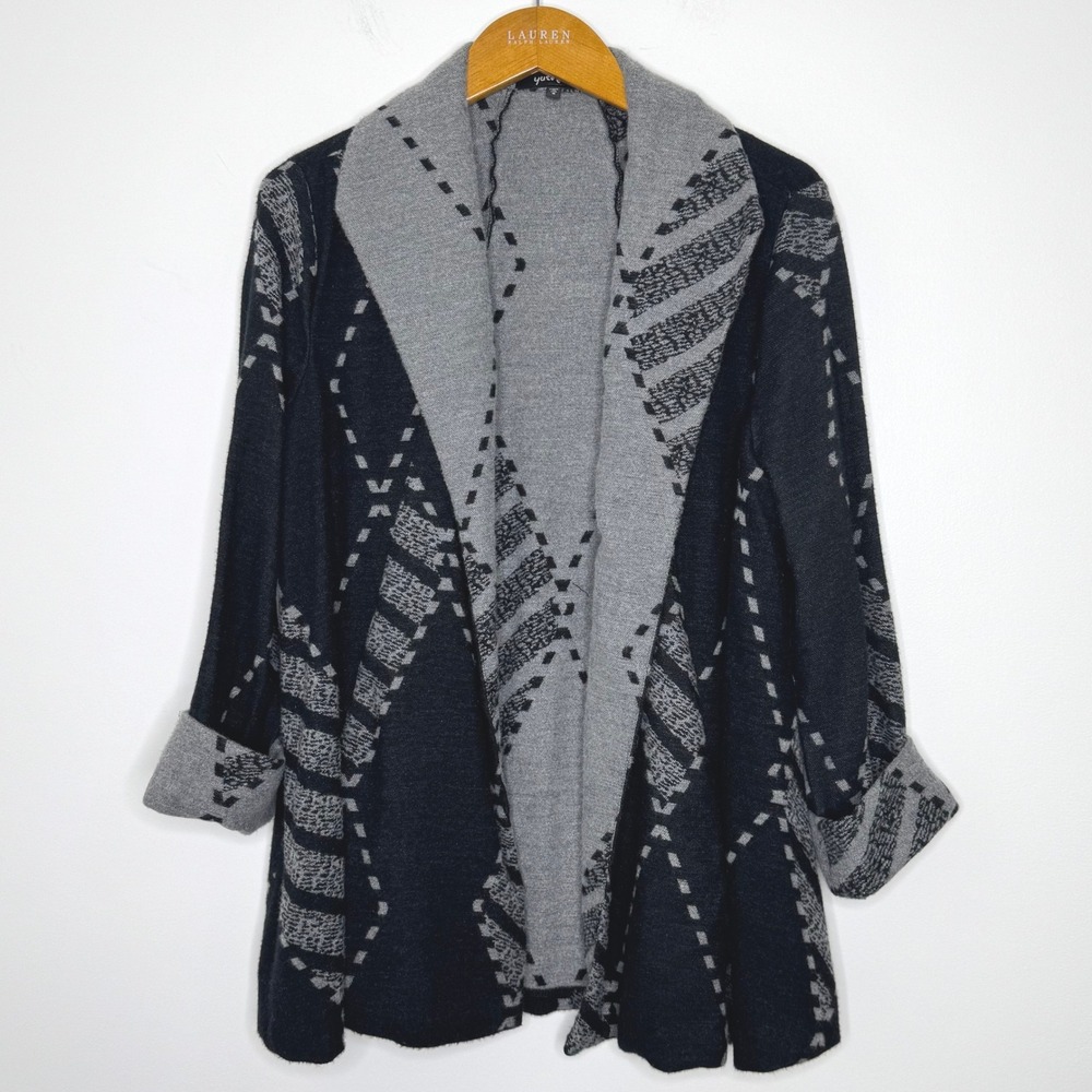 Yushi Cardigan Black/Grey Small‎
